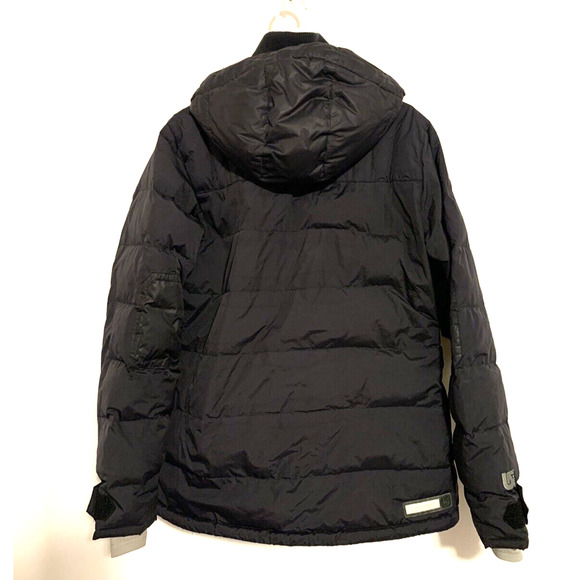 Burton Mens Winter Jacket XL Black Insulated Down Puffer Pockets Zipper Snaps - Picture 10 of 16